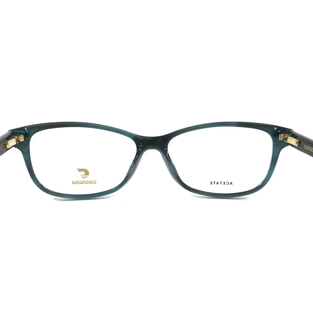 Carrera Eyeglasses Frames 3008 6AK Shiny Green Horn Cat Eye Full Rim 53-14-140